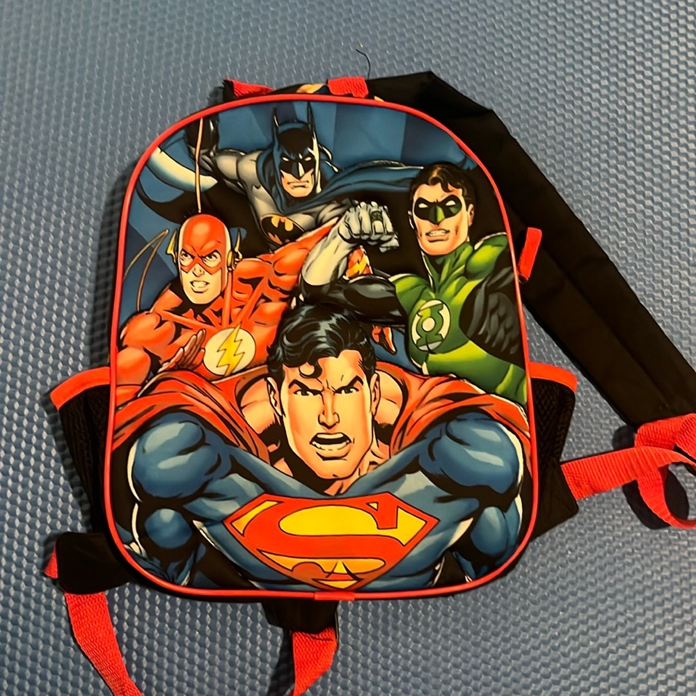 JUSTICE LEAGUE children's toddler backpack Batman, Flash, Superman, Green Latern